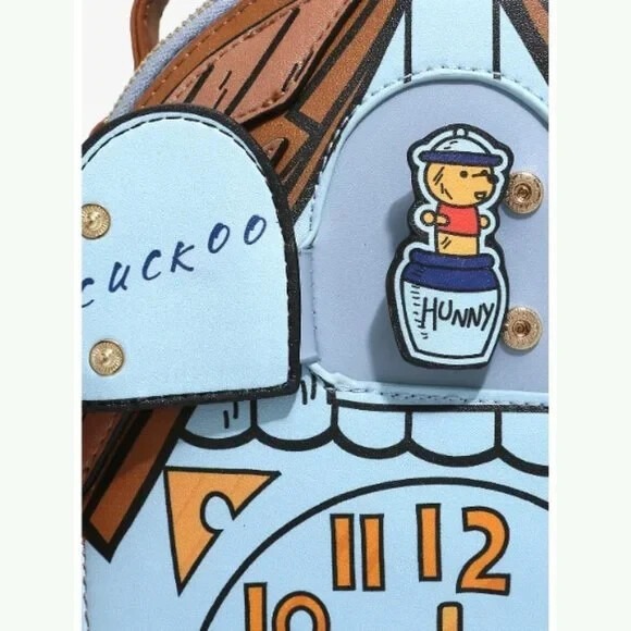 Danielle Nicole Disney Winnie the Pooh Cuckoo Clock Convertible Mini Backpack - Picture 2 of 6